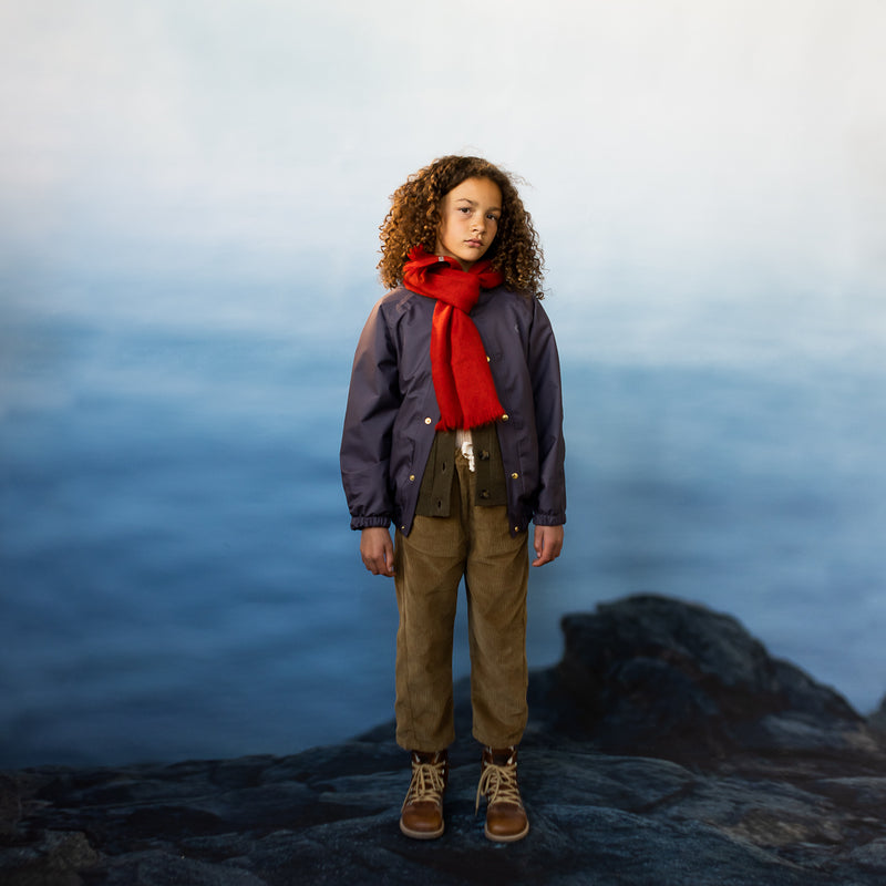 Faire Child Recycelte Kinder Regenjacke Aviator False Indigo bei Yay Kids