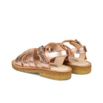 Angulus Kinder Riemen Leder Sandalen Rosé-Gold bei Yay Kids