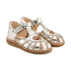 Angulus Mädchen Leder Sandalen Gold Herz bei Yay Kids