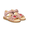 Angulus Mädchen Leder Sandalen Rosa Erdbeeren bei Yay Kids