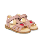 Angulus Mädchen Leder Sandalen Rosa Erdbeeren bei Yay Kids