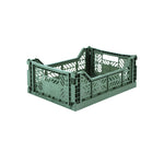Ay-Kasa Aufbewahrungsboxen Folding Crate Midi Mandelgrün Yay Kids