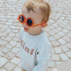 BabyMocs Kinder Sonnenbrille rund Orange bei Yay Kids