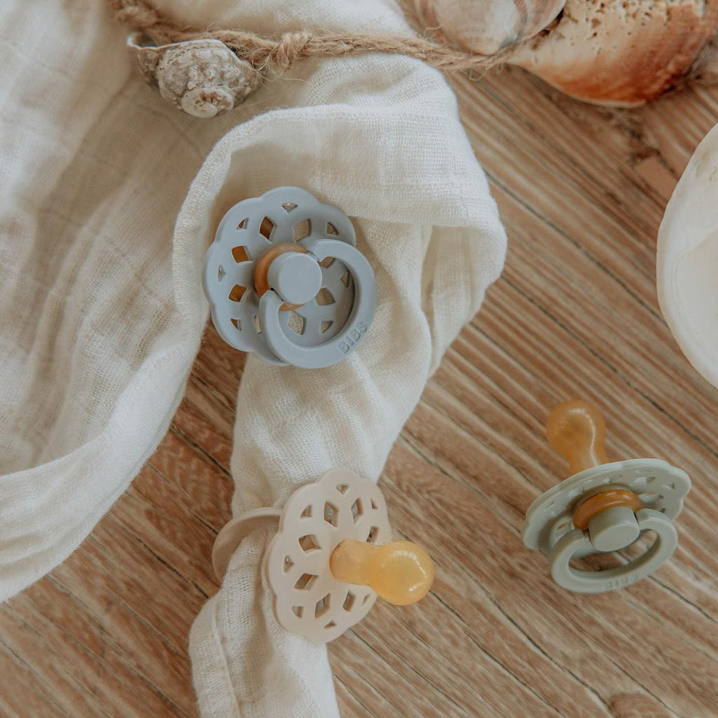 Pacifier Boheme 2-pack Khaki & Dusty Blue 6-18 months