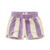 Sproet & Sprout Sport Shorts in Lila und Weiss gestreift bei Yay Kids