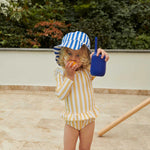 Liewood Baby Sonnenhut Damon Surf blue/Creme de la creme bei Yay Kids
