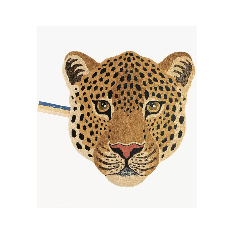 Doing Goods Himani Leopard Head Rug Large Teppich bei Yay Kids