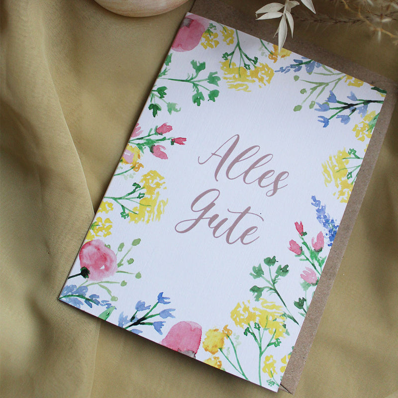 Emigrafikstudio Grusskarte Blumen Alles Gute bei Yay Kids