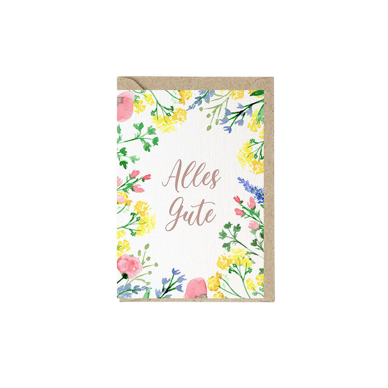 Emigrafikstudio Grusskarte mit Couvert Blumen Alles Gute bei Yay Kids