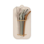 Konges Slojd Silikon Strohhalme Elephant Almond Mix 4 Pack bei Yay Kids