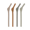 Konges Slojd Silikon Strohhalme Elephant Almond Mix 4 Pack bei Yay Kids