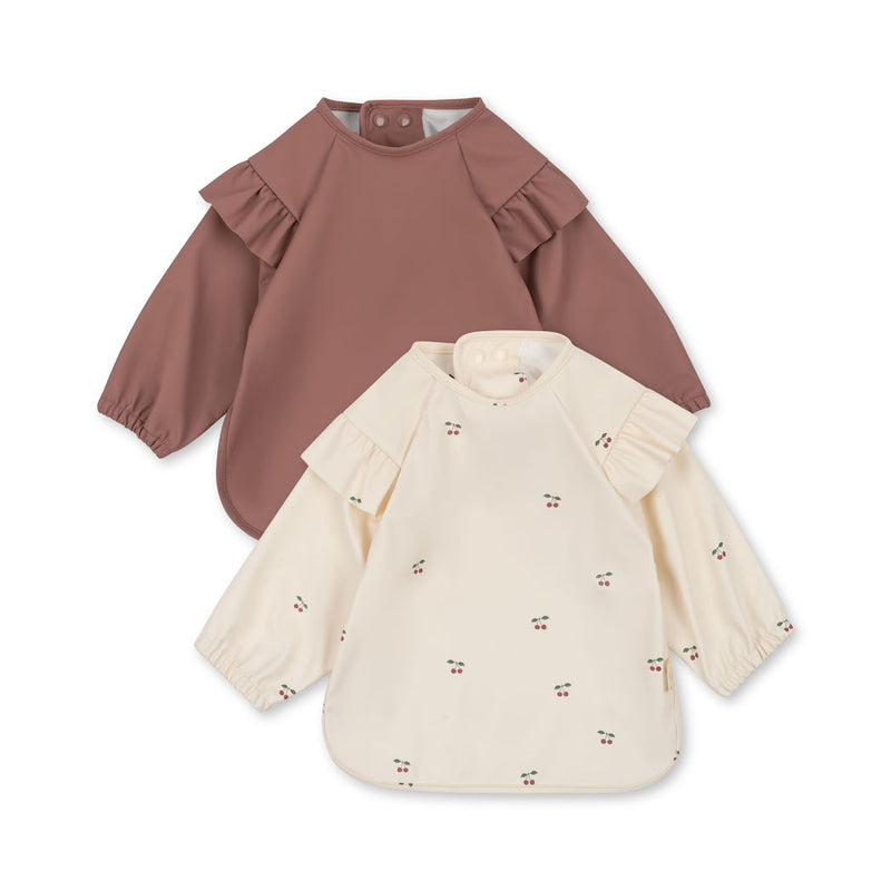 Konges Slojd 2er Pack Kinder Latz mit Ärmeln Cherry/ Rosewater bei Yay Kids