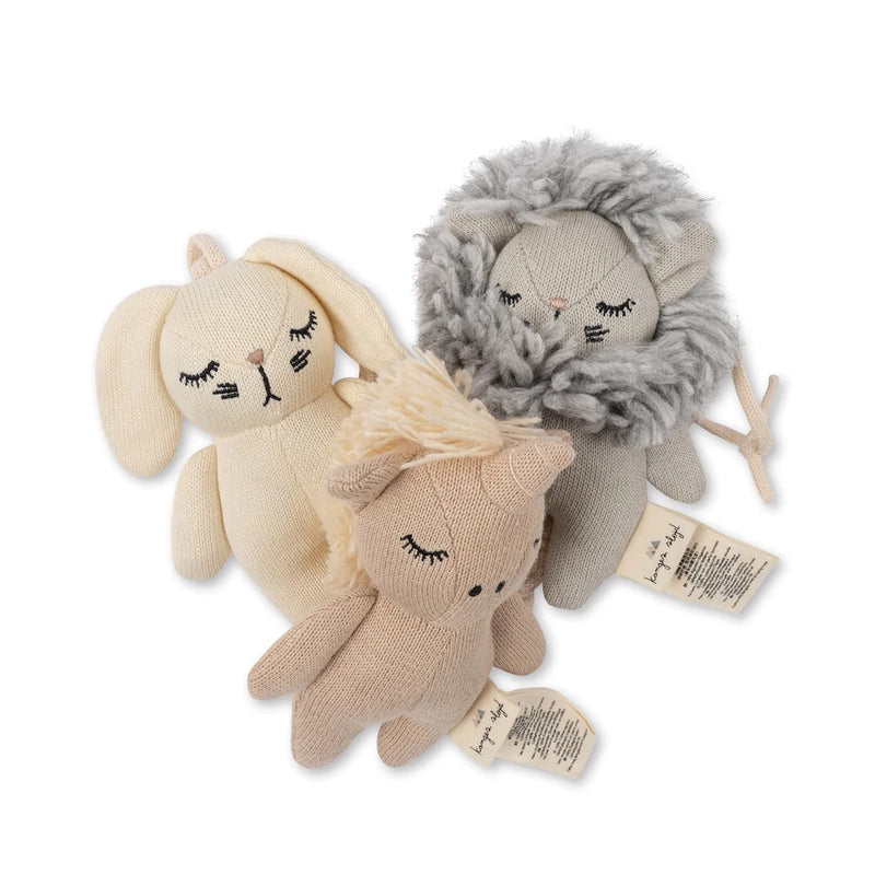 Konges Slojd Baby Aktivitätsspielzeug Multi 3-Pack Lion/Rabbit/Unicorn bei Yay Kids