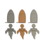 Konges Slojd Silikon 3er-Set Glaceformen Mold Rocket Almond Mix bei Yay Kids