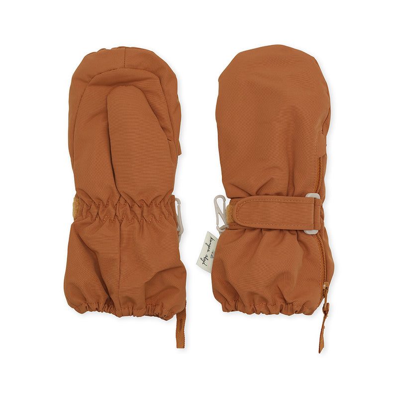 Konges Sløjd Baby Handschuhe Nohr Mittens Leather Brown bei Yay Kids