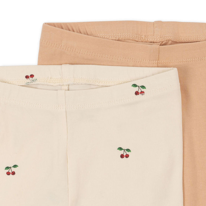 Konges Slojd 2-Pack Leggings Cherry/ Toasted Almond bei Yay Kids