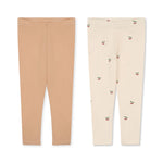 Konges Slojd 2-Pack Leggings Cherry/ Toasted Almond bei Yay Kids