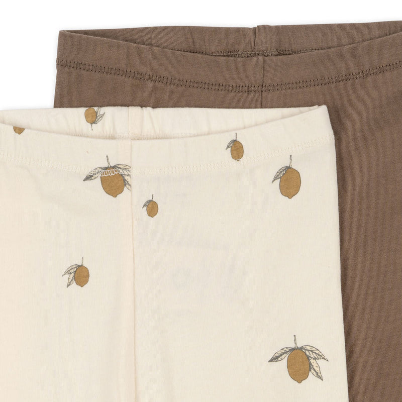 Konges Slojd 2-Pack Leggings Shitake/Lemon bei Yay Kids