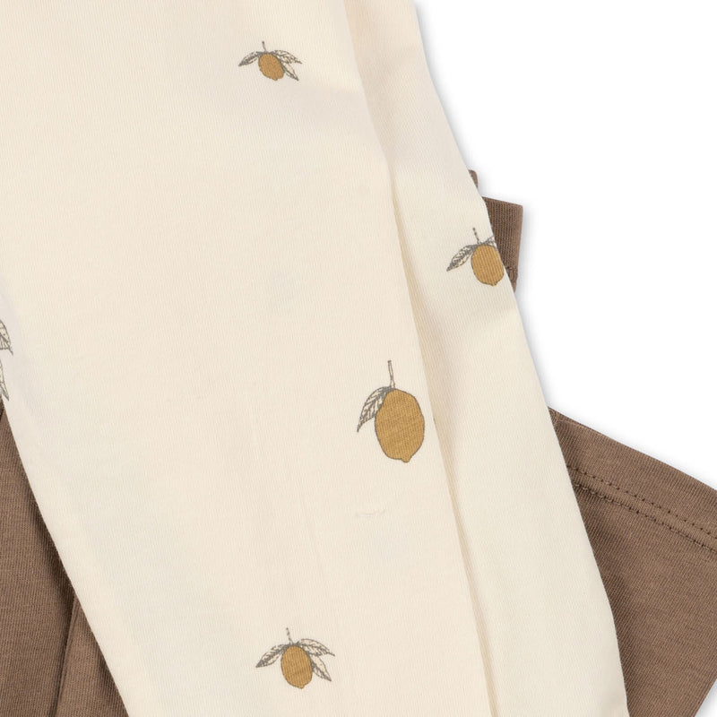 Konges Slojd 2-Pack Leggings Shitake/Lemon bei Yay Kids