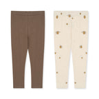 Konges Slojd 2-Pack Leggings Shitake/Lemon bei Yay Kids