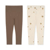 Konges Slojd 2-Pack Leggings Shitake/Lemon bei Yay Kids