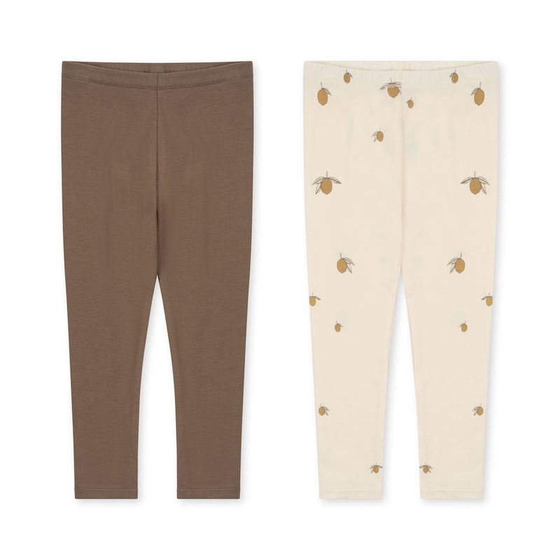Konges Slojd 2-Pack Leggings Shitake/Lemon bei Yay Kids