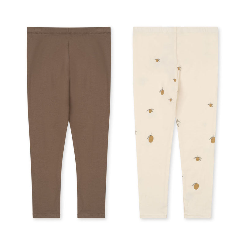 Konges Slojd 2-Pack Leggings Shitake/Lemon bei Yay Kids