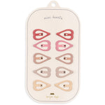 Konges Slojd Kinder Mini Haarspangen Herzform Rosa 10-Pack bei Yay Kids