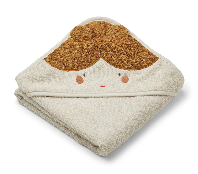 Liewood Baby Badetuch mit Kapuze Albert Doll/sandy bei Yay Kids