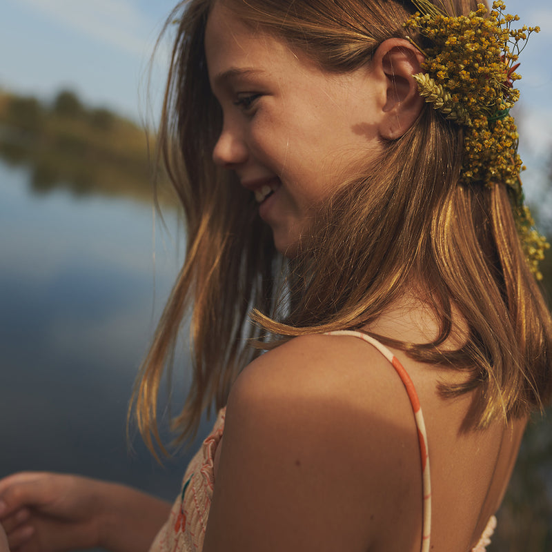 Letter to the World Kinder Kleid in Lachs mit Kirschen bei Yay Kids
