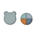 Liewood Baby Teller mit Abteilen Arne Mr Bear Fog Blue bei Yay Kids