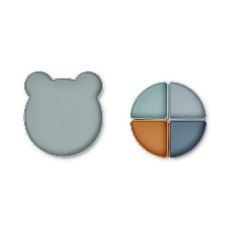 Liewood Baby Teller mit Abteilen Arne Mr Bear Fog Blue bei Yay Kids