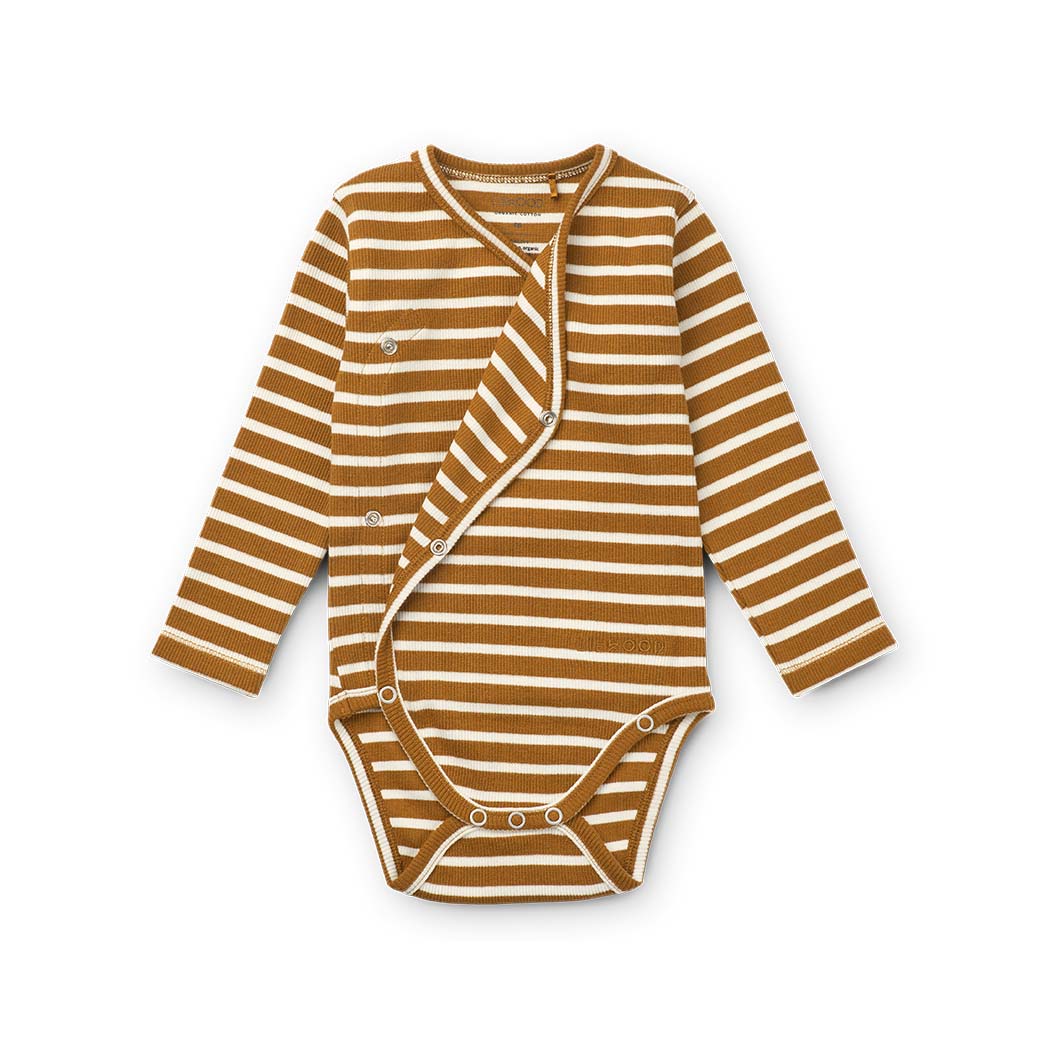 Liewood Baby Body Set Hali Caramel gerippt bei Yay Kids