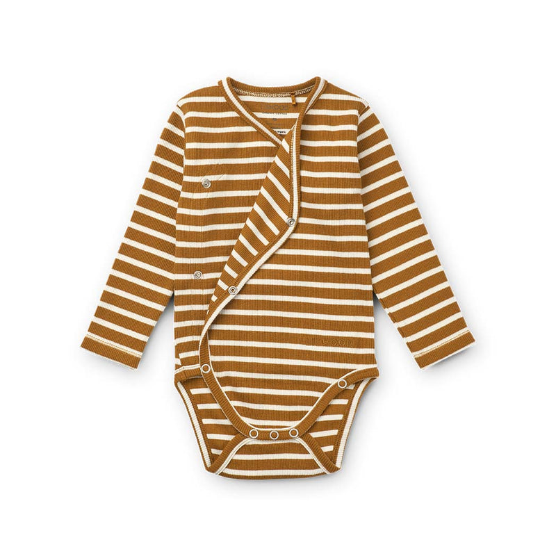 Liewood Baby Body Set Hali Caramel gestreift bei Yay Kids