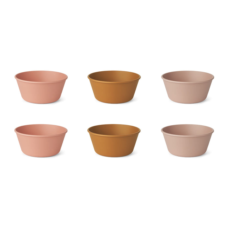 Liewood Kinder Runde Schüsseln 6er Pack Irene Rose multi mix bei Yay Kids