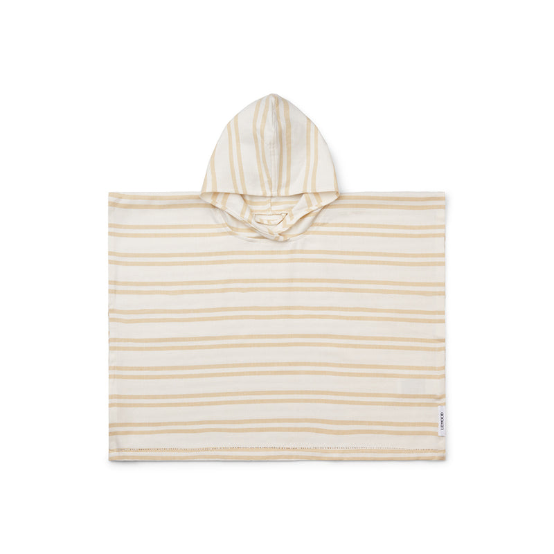 Liewood Kinder Bade Poncho Roomie Creme Jojoba Stripe bei Yay Kids
