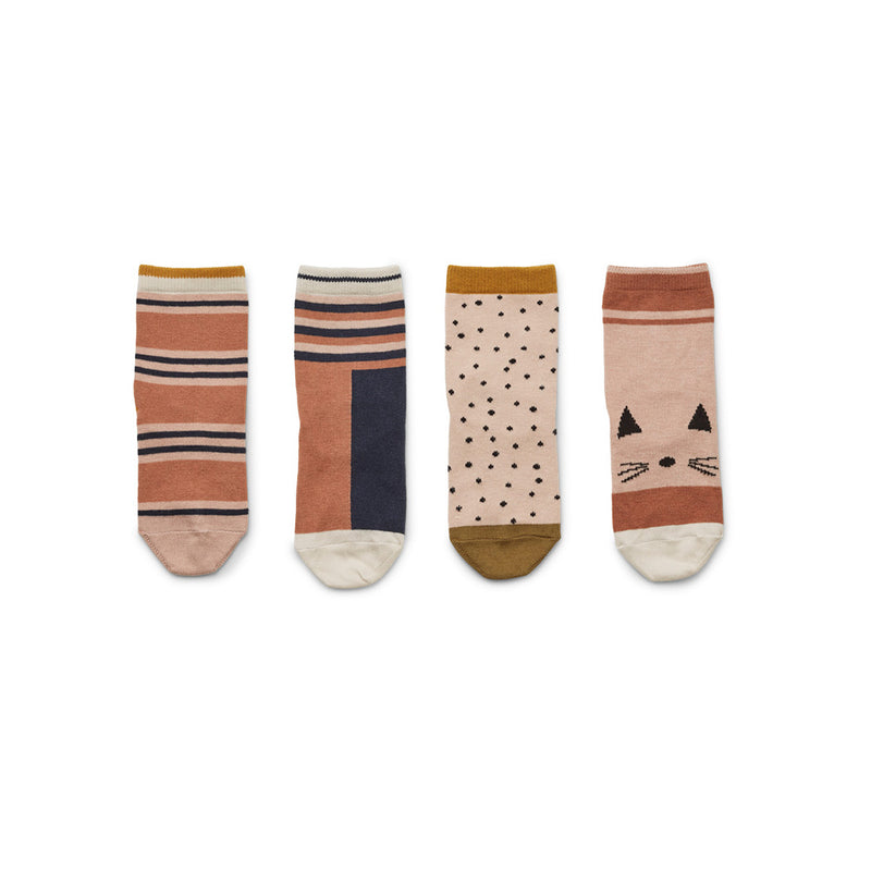 Liewood Kinder Socken 4 Pack Silas Rose Multi Mix bei Yay Kids