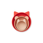 Liewood Silikon Schalen Eddie Apple red/ rose multi mix bei Yay Kids