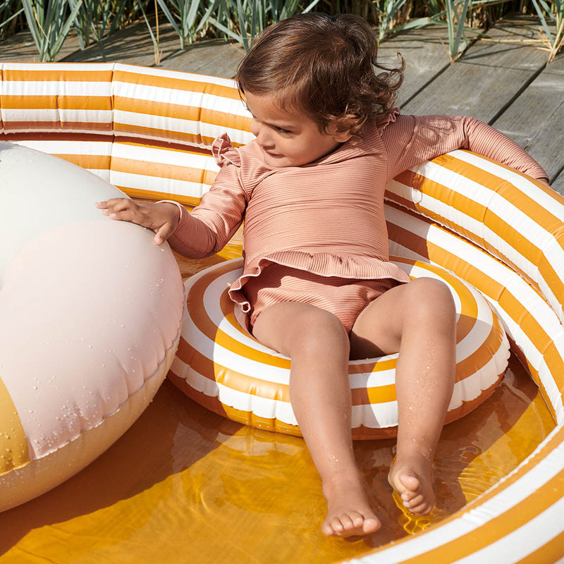 Liewood Kinder Swimm Ring Baloo Mustard Creme de la creme Stripe bei Yay Kids