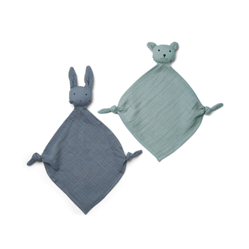 Liewood Baby Kuscheltuch Set Yoko Blue Mix beige bei Yay Kids