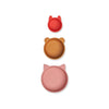 Liewood Silikon Schalen Eddie Dusty raspberry multi mix bei Yay Kids