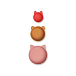 Liewood Silikon Schalen Eddie Dusty raspberry multi mix bei Yay Kids