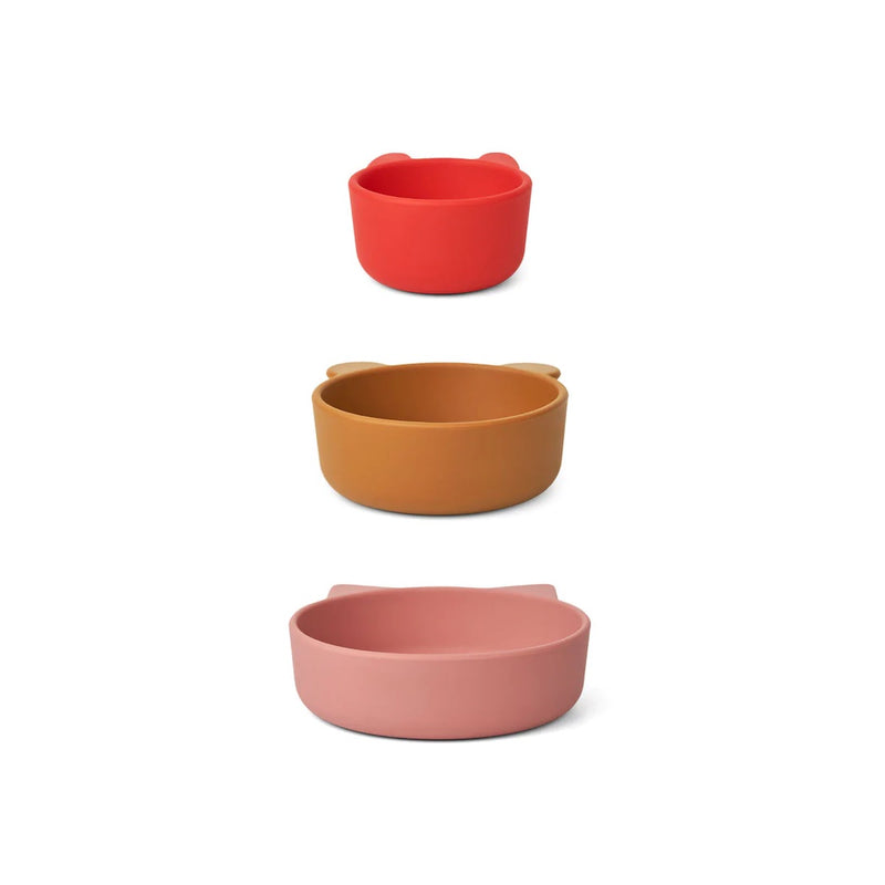 Liewood Silikon Schalen Eddie Dusty raspberry multi mix bei Yay Kids