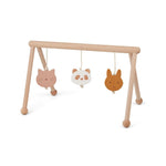 Liewood Baby Spielbogen Ernie Holz mit Tieren Rosa, Braun und Weiss bei Yay Kids