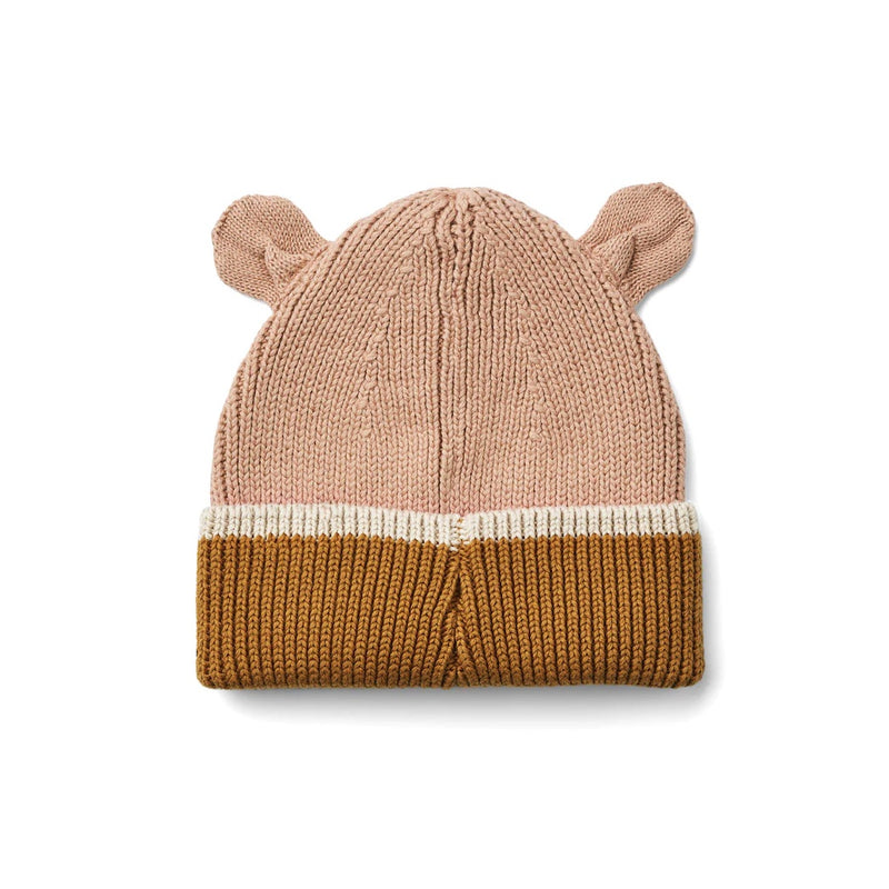 Liewood Kinder Strickmütze Gina Dark rose / Sandy / Golden caramel bei Yay Kids
