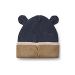 Liewood Kinder Strickmütze Gina Midnight navy / oat mix bei Yay Kids
