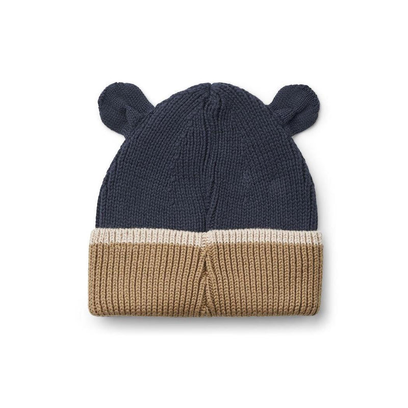 Liewood Kinder Strickmütze Gina Midnight navy / oat mix bei Yay Kids