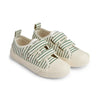 Liewood Kinder Schuhe Kim Canvas Stripe Garden Green/ Creme de la Creme bei Yay Kids