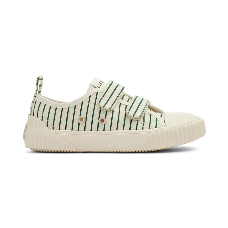 Liewood Kinder Schuhe Kim Canvas Stripe Garden Green/ Creme de la Creme bei Yay Kids