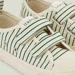 Liewood Kinder Schuhe Kim Canvas Stripe Garden Green/ Creme de la Creme bei Yay Kids